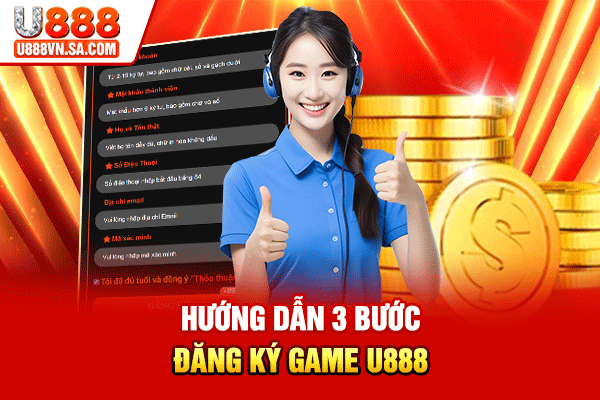 Hướng dẫn 3 bước đăng ký game U888